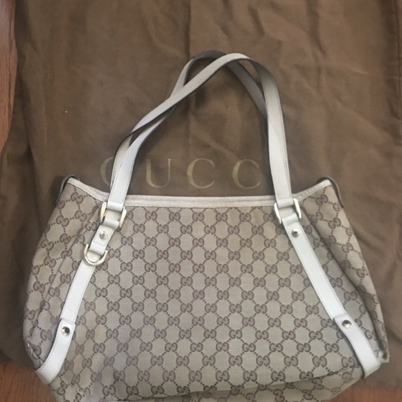 Gucci GG Abbey Canvas Tote Handbag. EC AUTHENTIC - Picture 4 of 11